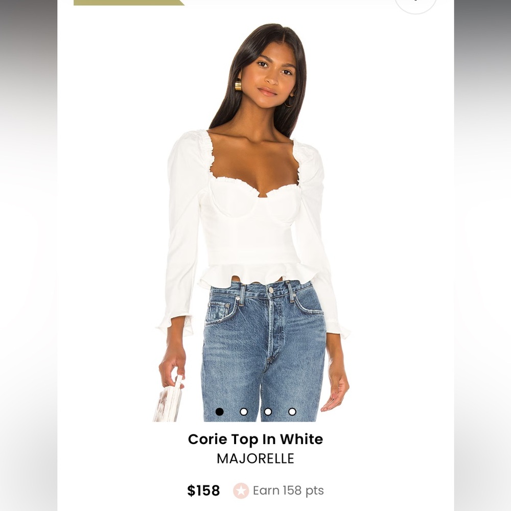 Like new majorelle cory bustier top xs